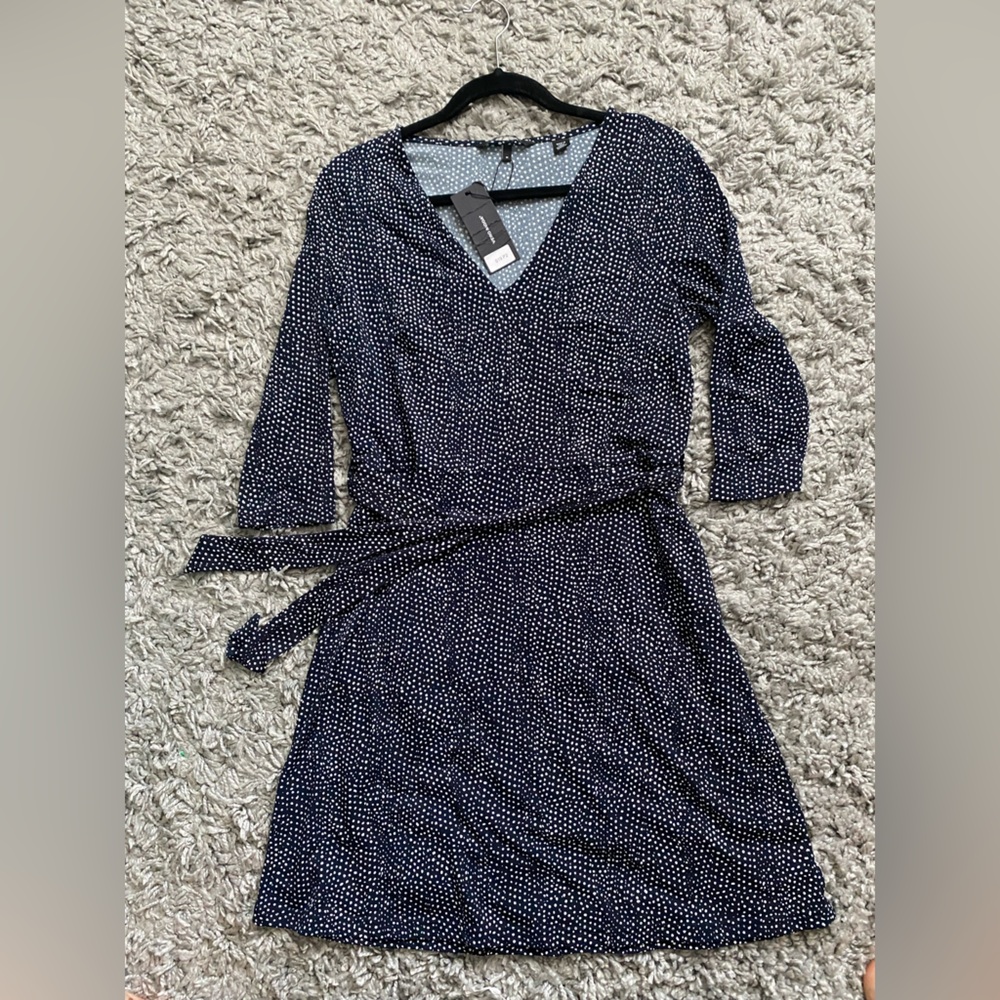 Never worn - Vero Moda Dark Blue Dress with White Dots